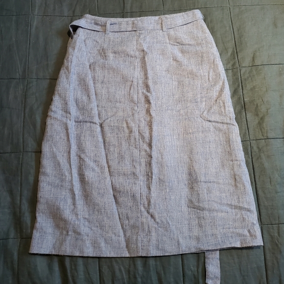 Banana Republic Blue Wrap-Look Skirt - Picture 2 of 3